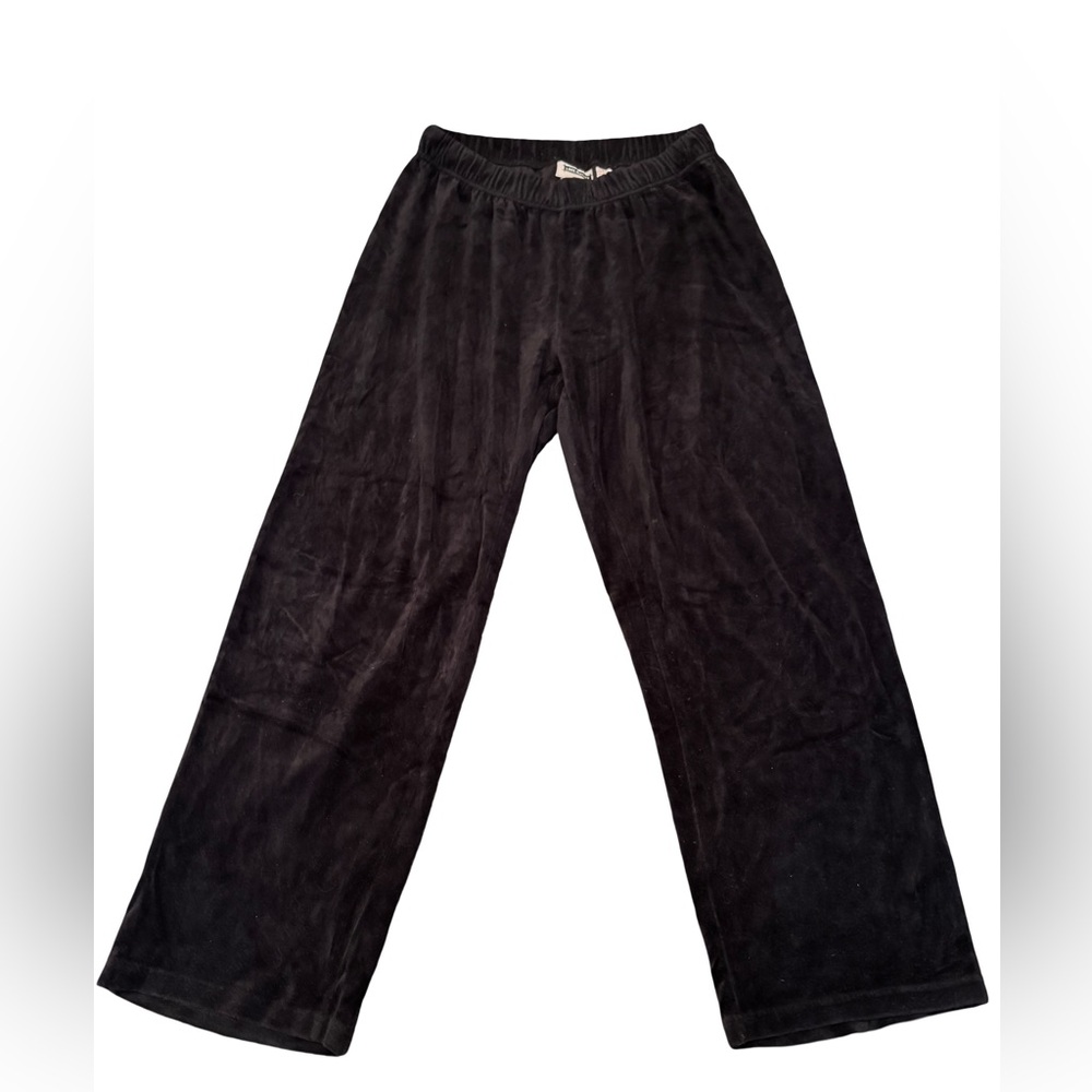 Black Wide-Leg Lounge Pants